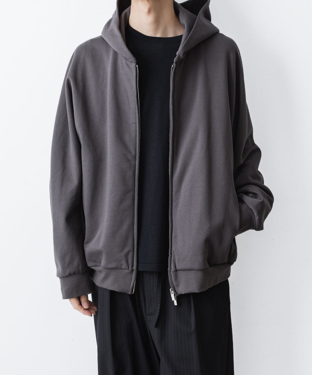 ATTACHMENT アタッチメントのCO STRECH TERRY ZIP UP HOODIE - D.GRAYの公式通販サイトsession福岡セレクトショップ