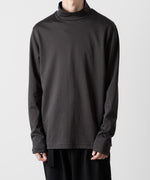 画像をギャラリービューアに読み込む, ATTACHMENT アタッチメントのCOTTON DOUBLE FACE SLIM FIT HIGHNECK L/S TEE - D.GRAY 公式通販サイトsession福岡セレクトショップ
