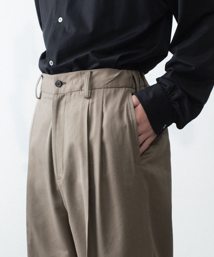 ssstein(シュタイン)のCOTTON RAYON EASY LONG WIDE TROUSERS - BEIGEの公式通販サイトsession福岡セレクトショップ