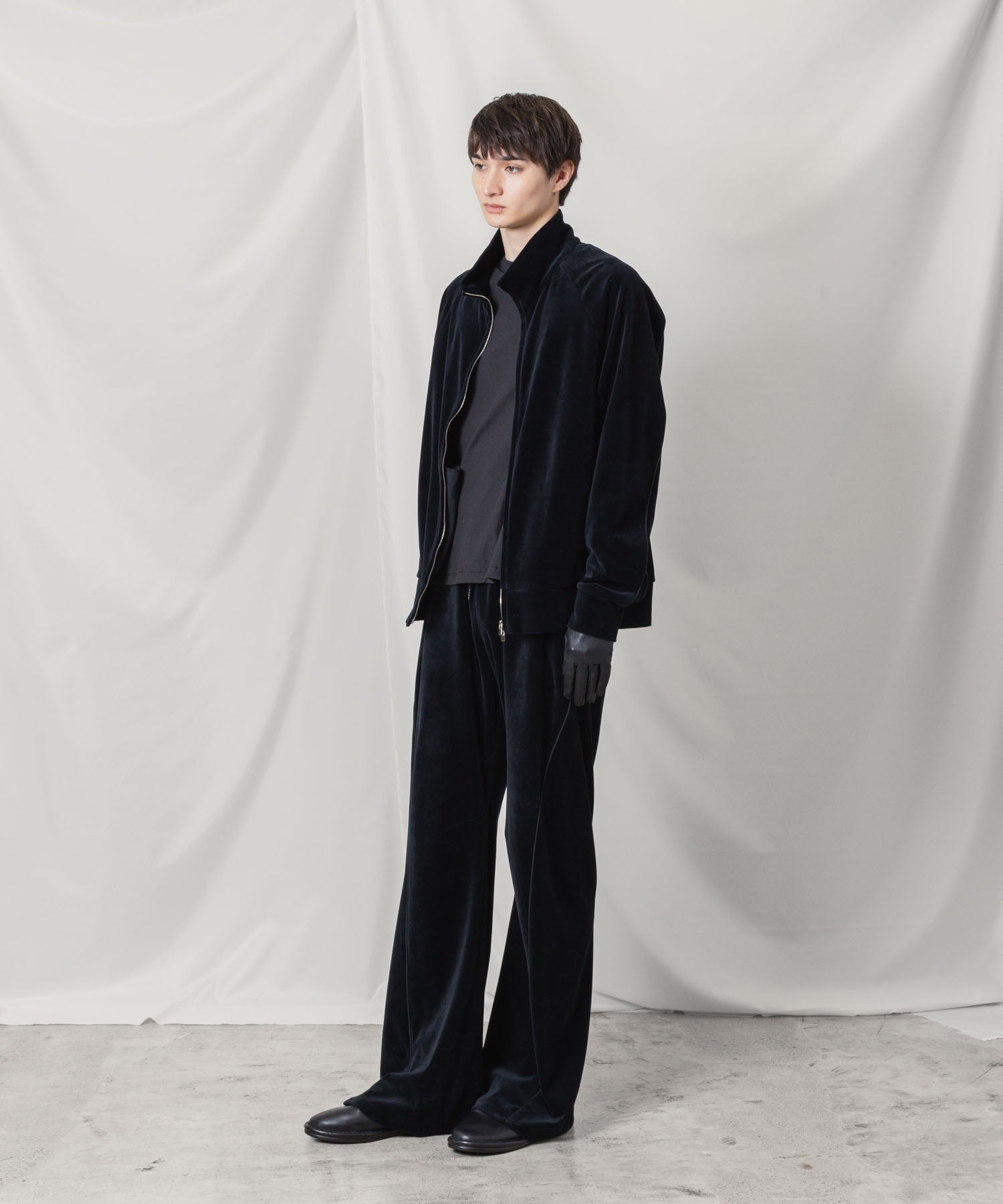 ATTACHMENT アタッチメントのCO/PE VELOR JERSEY TRACK JACKET - BLACKの公式通販サイトsession福岡セレクトショップ