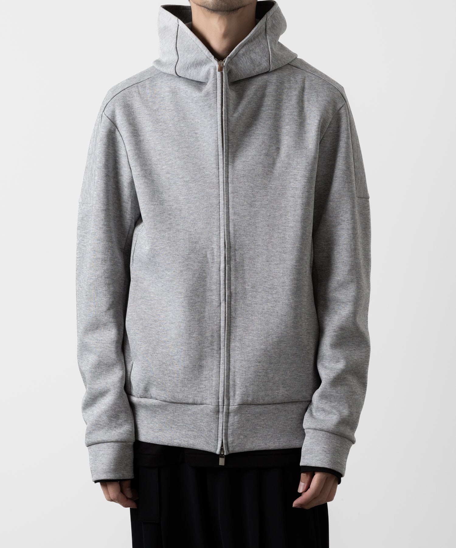 ATTACHMENT アタッチメントの限定CO/PE DOUBLE KNIT ZIP UP HOODIE - X.GRAYの公式通販サイトsession福岡セレクトショップ