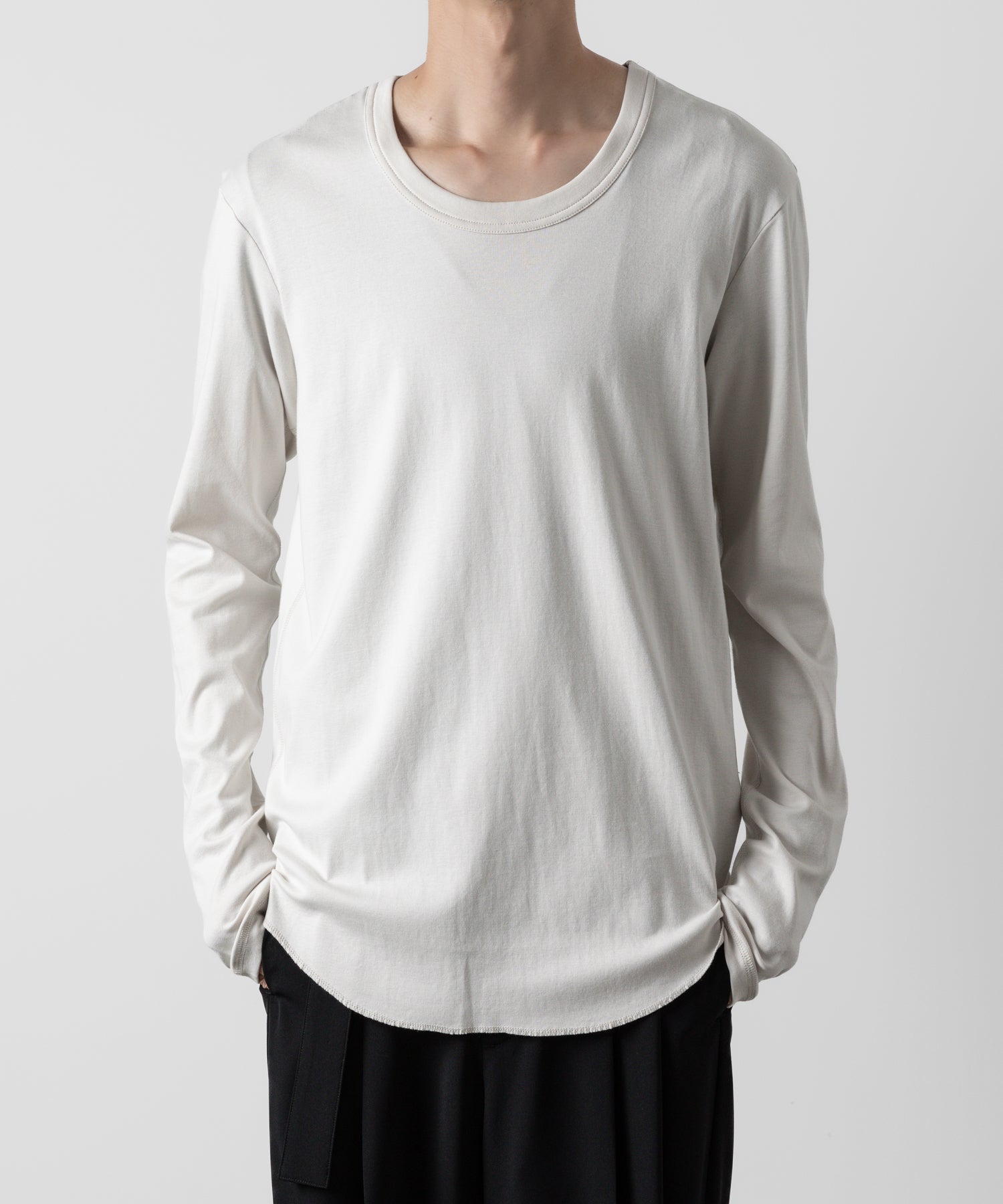 ATTACHMENT アタッチメントのSVIN CO RIB O-NECK L/S TEE - OFF WHITE 公式通販サイトsession福岡セレクトショップ