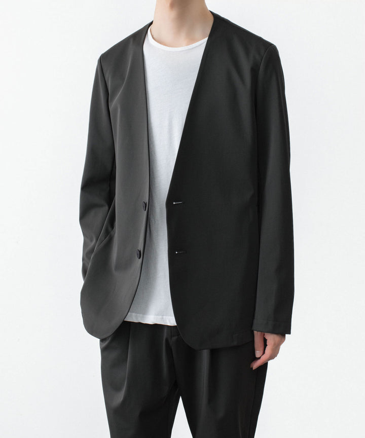 ATTACHMENT / EXCLUSIVE ITEMアタッチメントのLUCA MATTE TWIST COLLARLESS JKT - D.KHAKIの公式通販サイトsession福岡セレクトショップ
