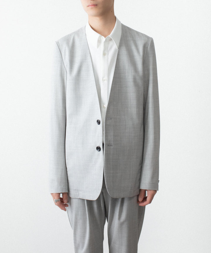 ATTACHMENT アタッチメントのWO/TA STRETCH TRO COLLARLESS JKT - X.GRAYの公式通販サイトsession福岡セレクトショップ