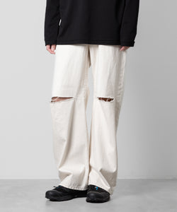 【ATTACHMENT】ATTACHMENT アタッチメントの11oz DENIM WIDE CURVE JEANS - OFF WHITE 公式通販サイトsession福岡セレクトショップ