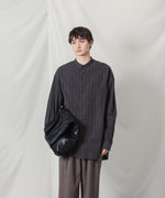 画像をギャラリービューアに読み込む, ATTACHMENT アタッチメントのCU/CO STRIPE TWILL BANDCOLLAR L/S SHIRT - S.GRAYの公式通販サイトsession福岡セレクトショップ
