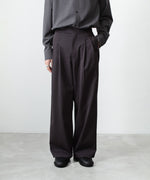 画像をギャラリービューアに読み込む, ATTACHMENT アタッチメントのPE/CO/LI DRY TWILL WIDE TROUSERS - BLACKの公式通販サイトsession福岡セレクトショップ
