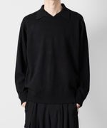 画像をギャラリービューアに読み込む, ATTACHMENT アタッチメントのBRITISH WO KNIT POLO  PULLOVER L/S - BLACK 公式通販サイトsession福岡セレクトショップ
