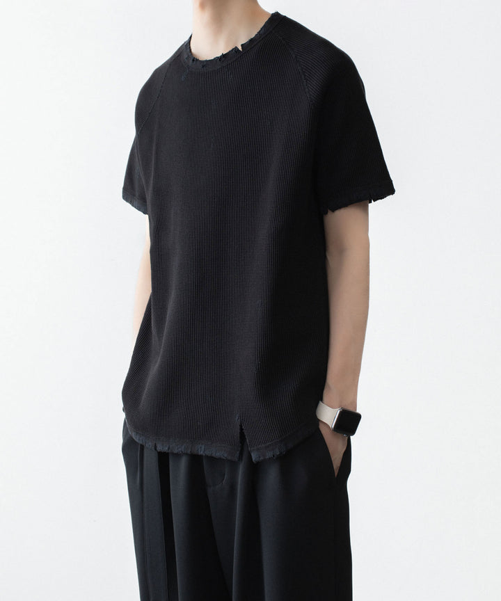 VEIN ヴェインの30//2 WAFFLE RAGLAN S/S TEE - BLACKの公式通販サイトsession福岡セレクトショップ