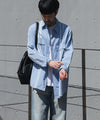 【 ATTACHMENT 】CO/TEN JACQUARD LAWN PATCH POCKET L/S SHIRT - S.BLUE