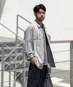 画像をギャラリービューアに読み込む, ATTACHMENT アタッチメントのCO/TEN JACQUARD LAWN PATCH POCKET L/S SHIRT - S.GRAYの公式通販サイトsession福岡セレクトショップ
