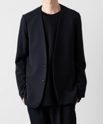 画像をギャラリービューアに読み込む, ATTACHMENT アタッチメントのPE STRETCH DOUBLE CLOTH COLLARLESS JACKET - NAVY 公式通販サイトsession福岡セレクトショップ
