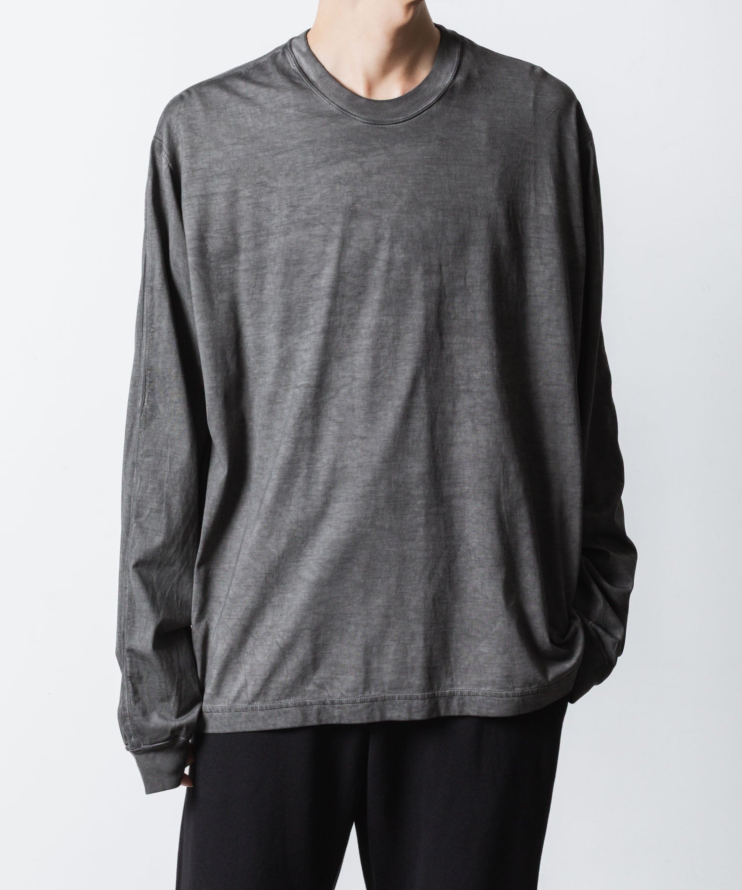 VEIN ヴェインの100/3 SUEDE JERSEY COLD DYED VESSEL L/S TEE - GRAYの公式通販サイトsession福岡セレクトショップ