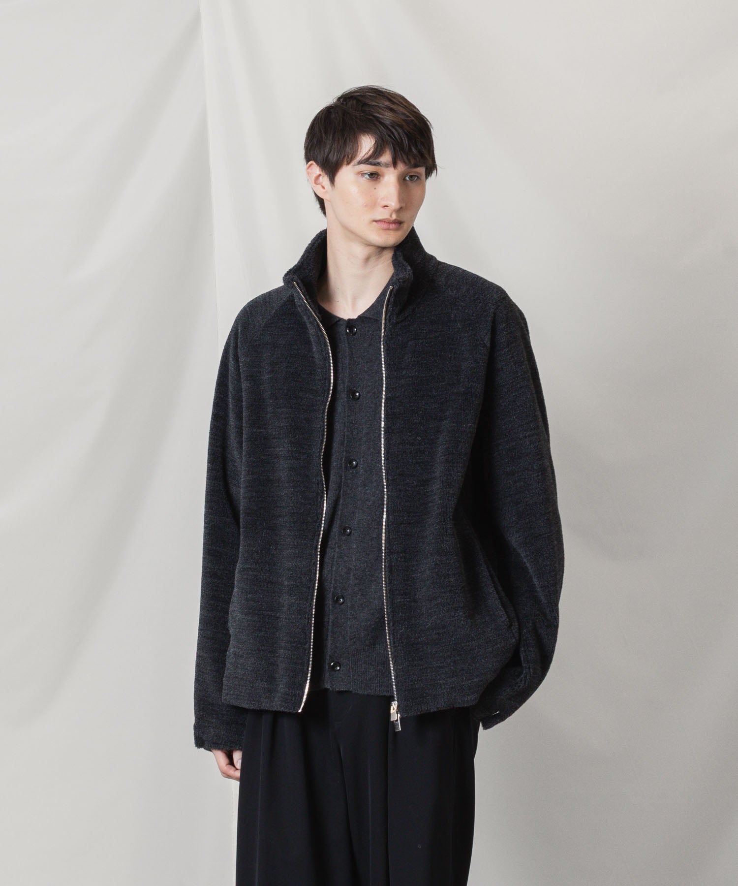 ATTACHMENT アタッチメントのWO/ALPACA BOA ZIP UP BLOUSON - D.GRAYの公式通販サイトsession福岡セレクトショップ