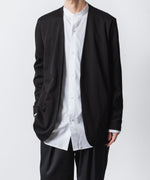 画像をギャラリービューアに読み込む, ATTACHMENT アタッチメントのCOTTON DOUBLE FACE COLLARLESS CARDIGAN - BLACKの公式通販サイトsession福岡セレクトショップ
