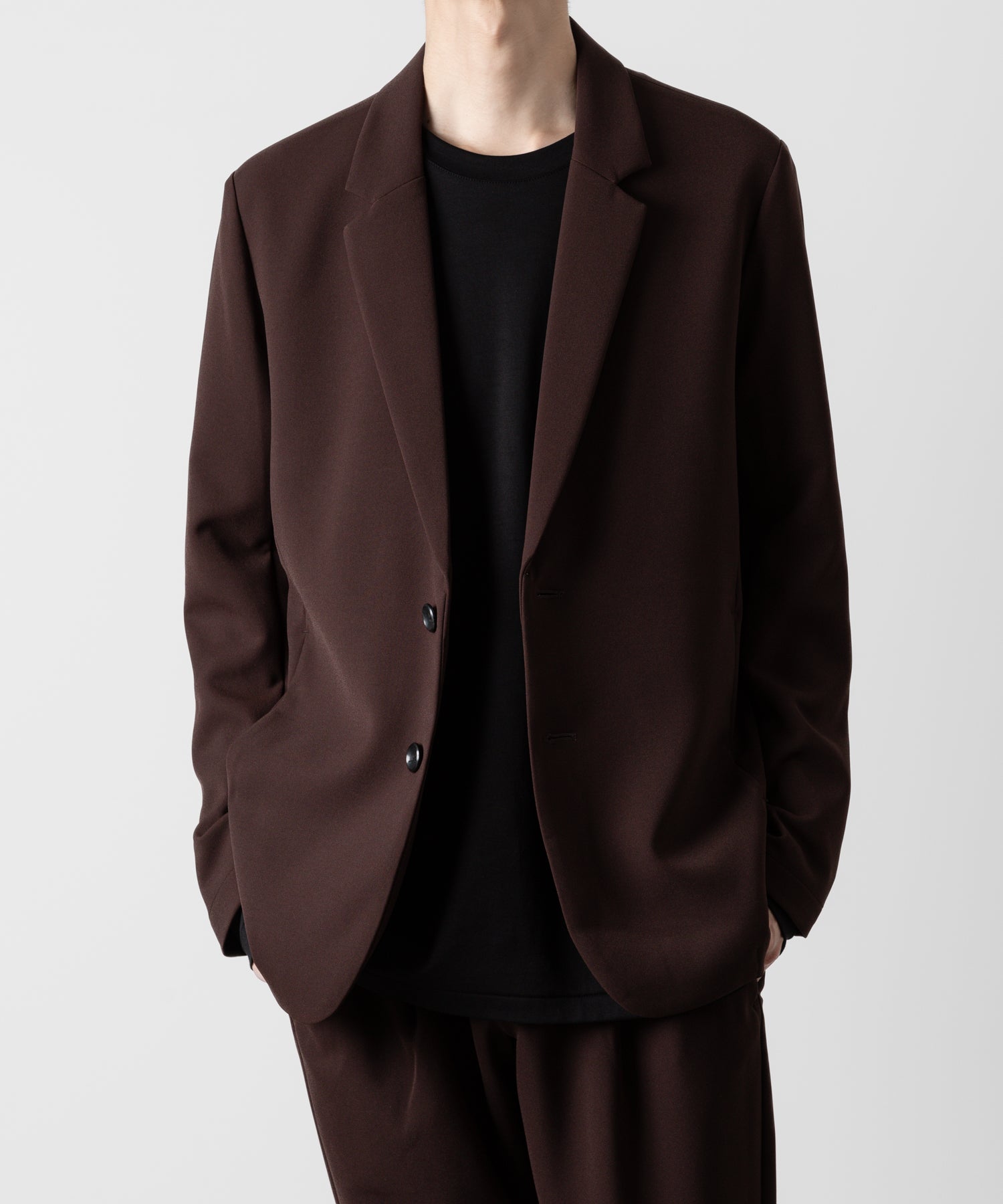 ATTACHMENT アタッチメントのPE STRETCH DOUBLE CLOTH 2B JACKET - BROWN 公式通販サイトsession福岡セレクトショップ