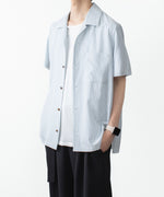 画像をギャラリービューアに読み込む, ATTACHMENT アタッチメントのWO/PE STRIPE OPEN COLLAR S/S SHIRT - S.BLUEの公式通販サイトsession福岡セレクトショップ
