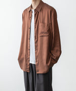 画像をギャラリービューアに読み込む, ATTACHMENT アタッチメントのCU/PE FIBRIL SATIN L/S SHIRT - L.BROWNの公式通販サイトsession福岡セレクトショップ
