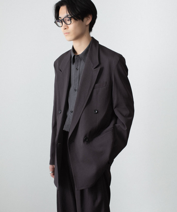ATTACHMENT アタッチメントのPE/CO/LI DRY TWILL DOUBLE-BREASTED JKT - BLACKの公式通販サイトsession福岡セレクトショップ