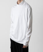 画像をギャラリービューアに読み込む, ATTACHMENT アタッチメントのCOTTON DOUBLE FACE SLIM FIT HIGHNECK L/S TEE - WHITE 公式通販サイトsession福岡セレクトショップ
