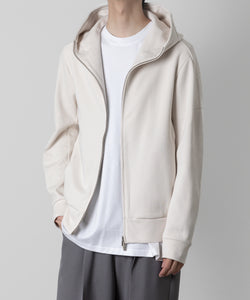 ATTACHMENT アタッチメント-LIMITED-のCO/PE DOUBLE FACE KNIT ZIP UP HOODIE - OFF WHITEの公式通販サイトsession福岡セレクトショップ