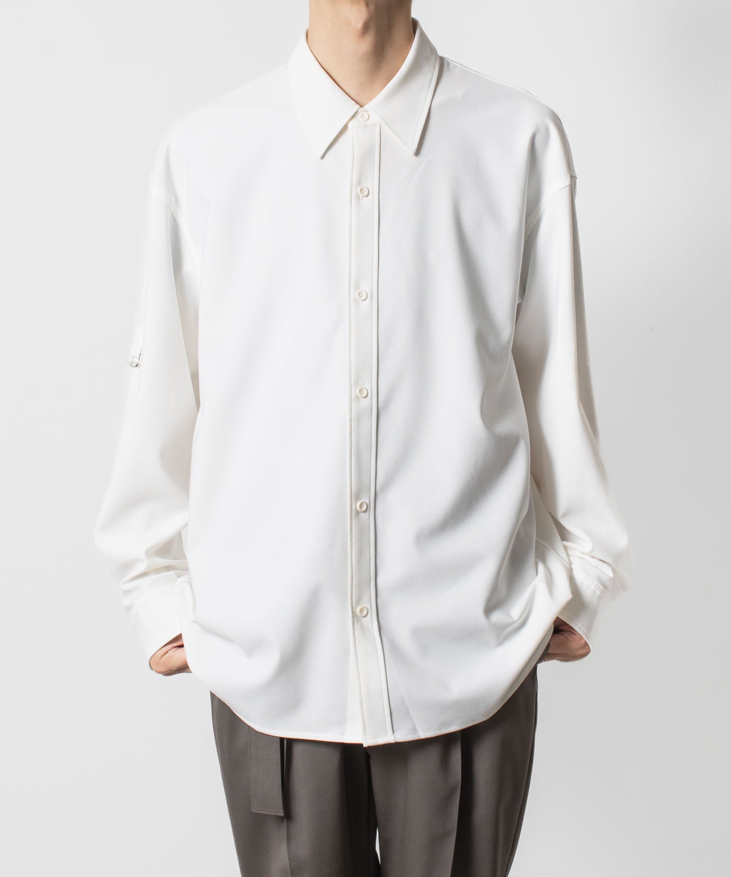 ATTACHMENT アタッチメントのPE/RY STRETCH TROPICAL STRAP SLEEVE L/S SHIRT - WHITEの公式通販サイトsession福岡セレクトショップ