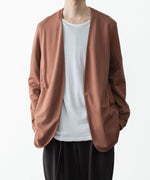 画像をギャラリービューアに読み込む, ATTACHMENT アタッチメントのCOTTON DOUBLE FACE COLLARLESS CARDIGAN - BROWNの公式通販サイトsession福岡セレクトショップ
