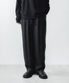 【 ATTACHMENT 】CU/PE FIBRIL SATIN EASY TROUSERS - BLACK