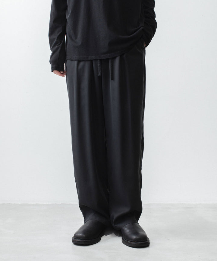 ATTACHMENT アタッチメントのCU/PE FIBRIL SATIN EASY TROUSERS - BLACKの公式通販サイトsession福岡セレクトショップ