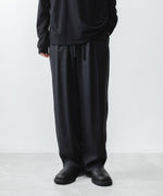 画像をギャラリービューアに読み込む, ATTACHMENT アタッチメントのCU/PE FIBRIL SATIN EASY TROUSERS - BLACKの公式通販サイトsession福岡セレクトショップ
