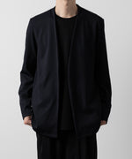 画像をギャラリービューアに読み込む, ATTACHMENT アタッチメントのPE STRETCH RIB COLLARLESS CARDIGAN - D.NAVY 公式通販サイトsession福岡セレクトショップ
