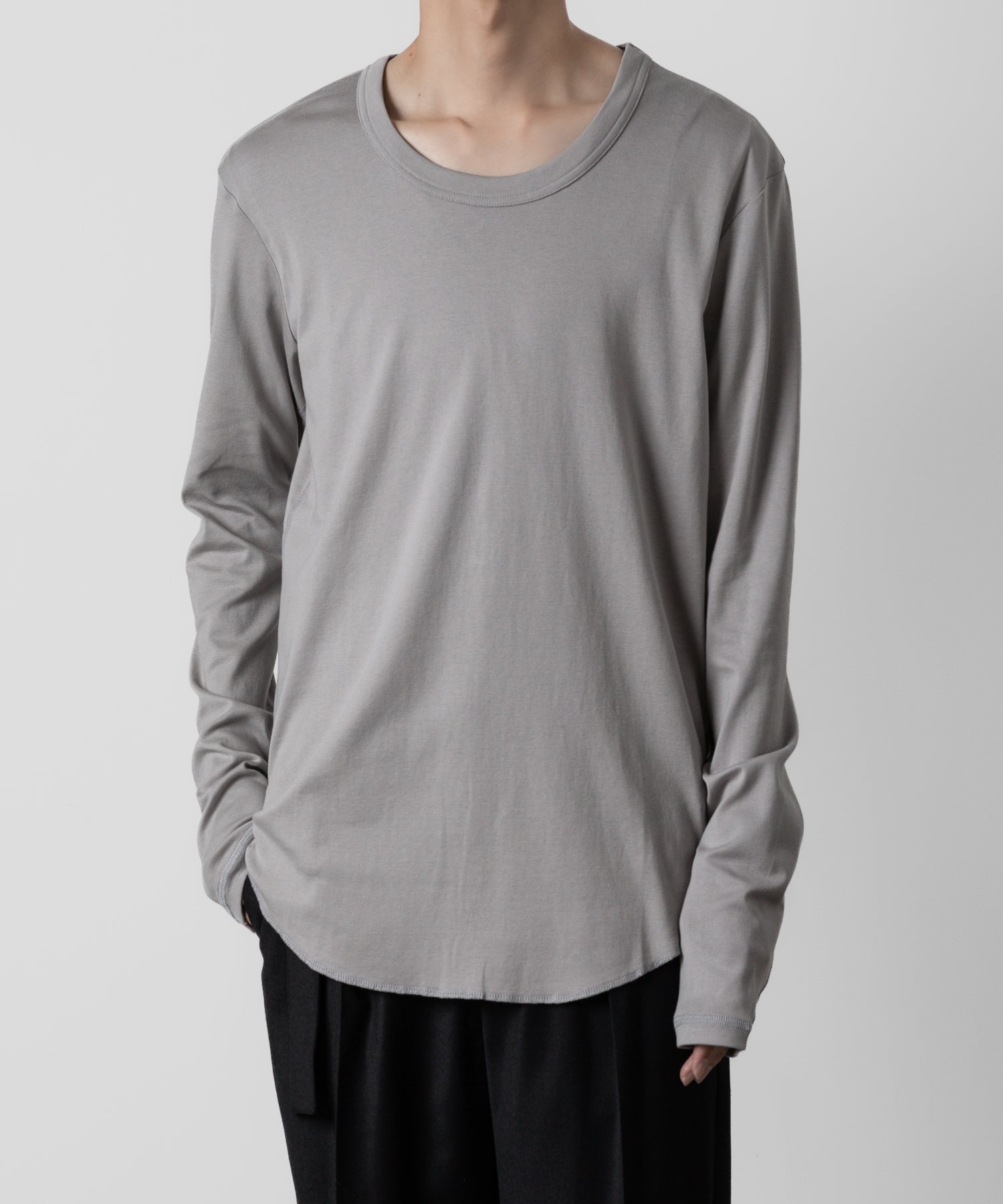 ATTACHMENT アタッチメントのSVIN CO RIB O-NECK L/S TEE - GRAY 公式通販サイトsession福岡セレクトショップ