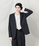 画像をギャラリービューアに読み込む, ATTACHMENT アタッチメントのT/W/SI STRETCH GABARDINE COLLARLESS JKT - S.BLACKの公式通販サイトsession福岡セレクトショップ
