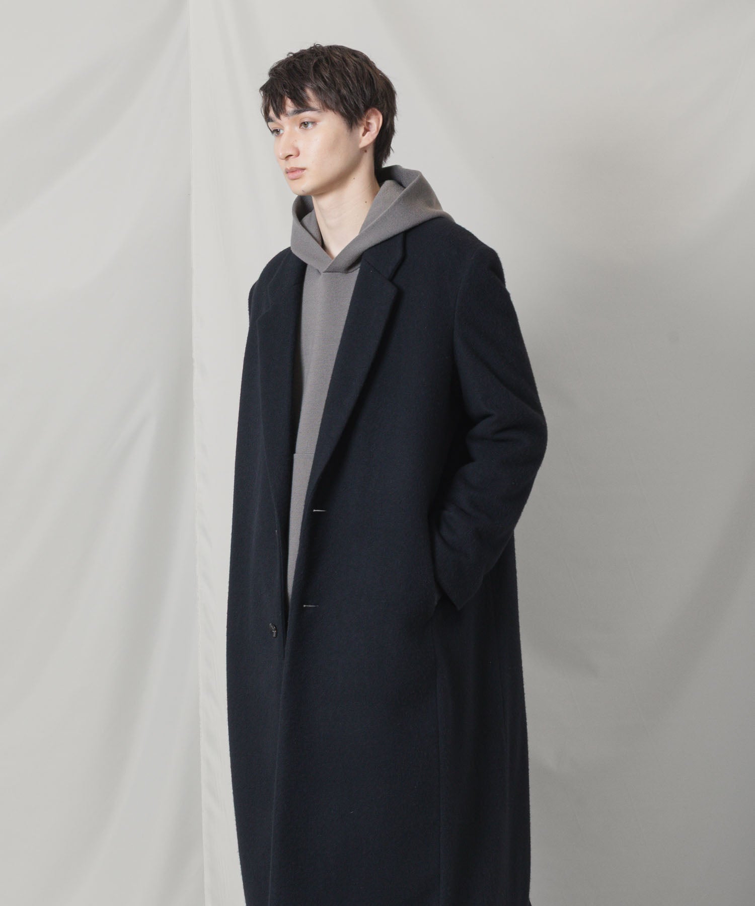 ATTACHMENT アタッチメントのWOOL SHAGGY PADDING CHESTER COAT - BLACKの公式通販サイトsession福岡セレクトショップ