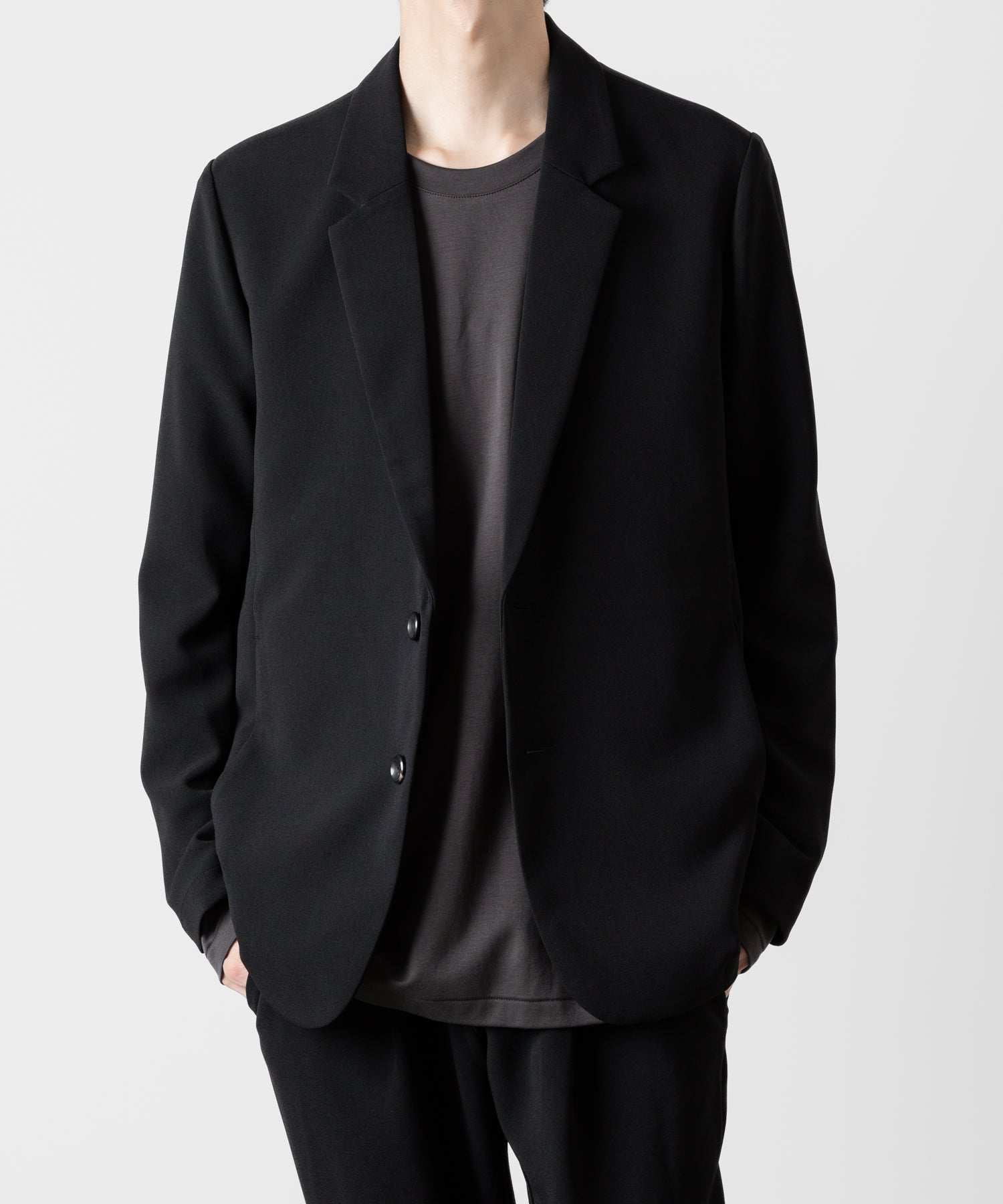 ATTACHMENT アタッチメントのPE STRETCH DOUBLE CLOTH 2B JACKET - BLACK 公式通販サイトsession福岡セレクトショップ