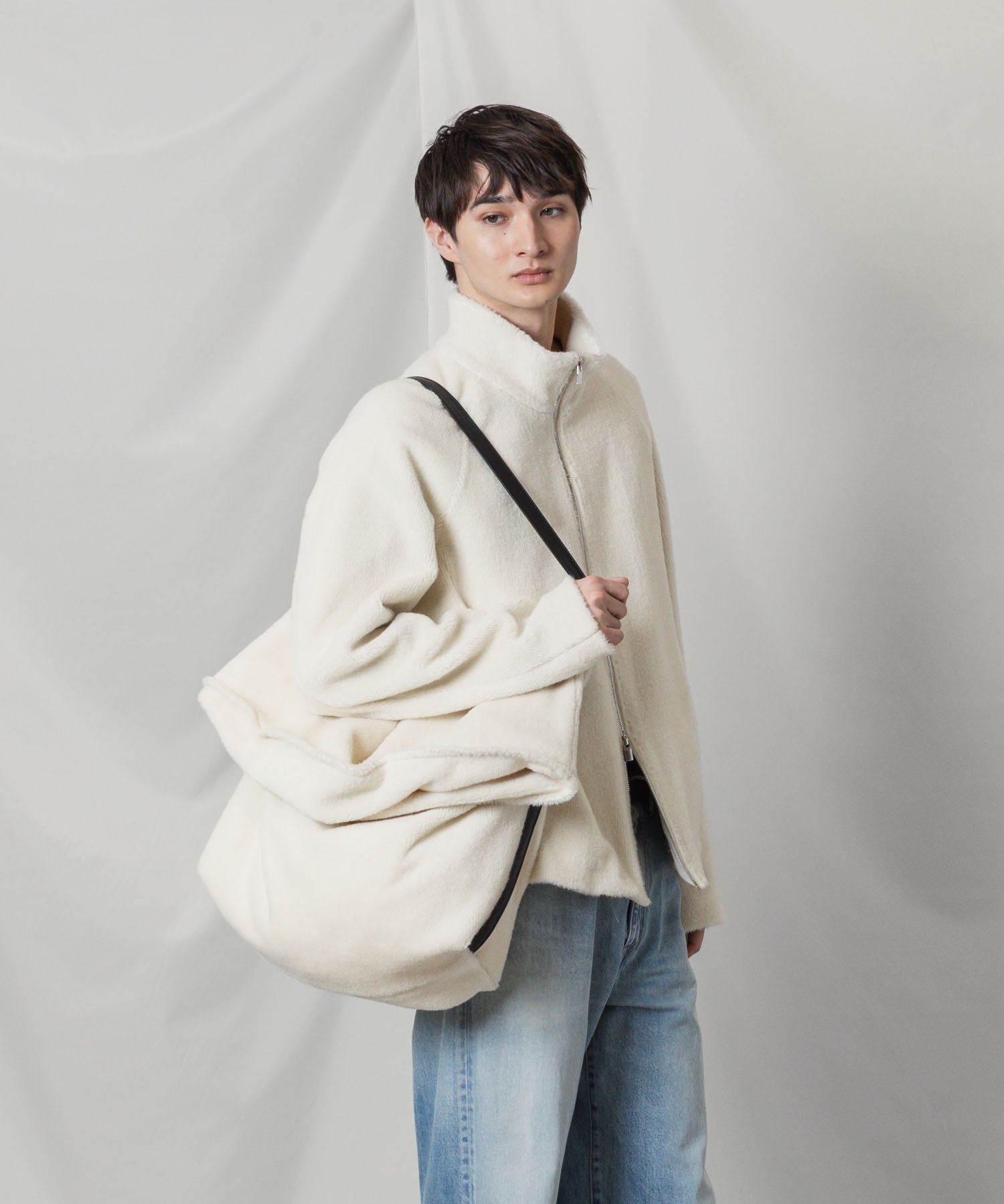 ATTACHMENT アタッチメントのWO/ALPACA BOA ZIP UP BLOUSON - OFF WHITEの公式通販サイトsession福岡セレクトショップ