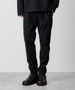 ATTACHMENT アタッチメントのNY/CO STRETCH JERSEY REGULAR FIT EASY TROUSERS - BLACK 公式通販サイトsession福岡セレクトショップ