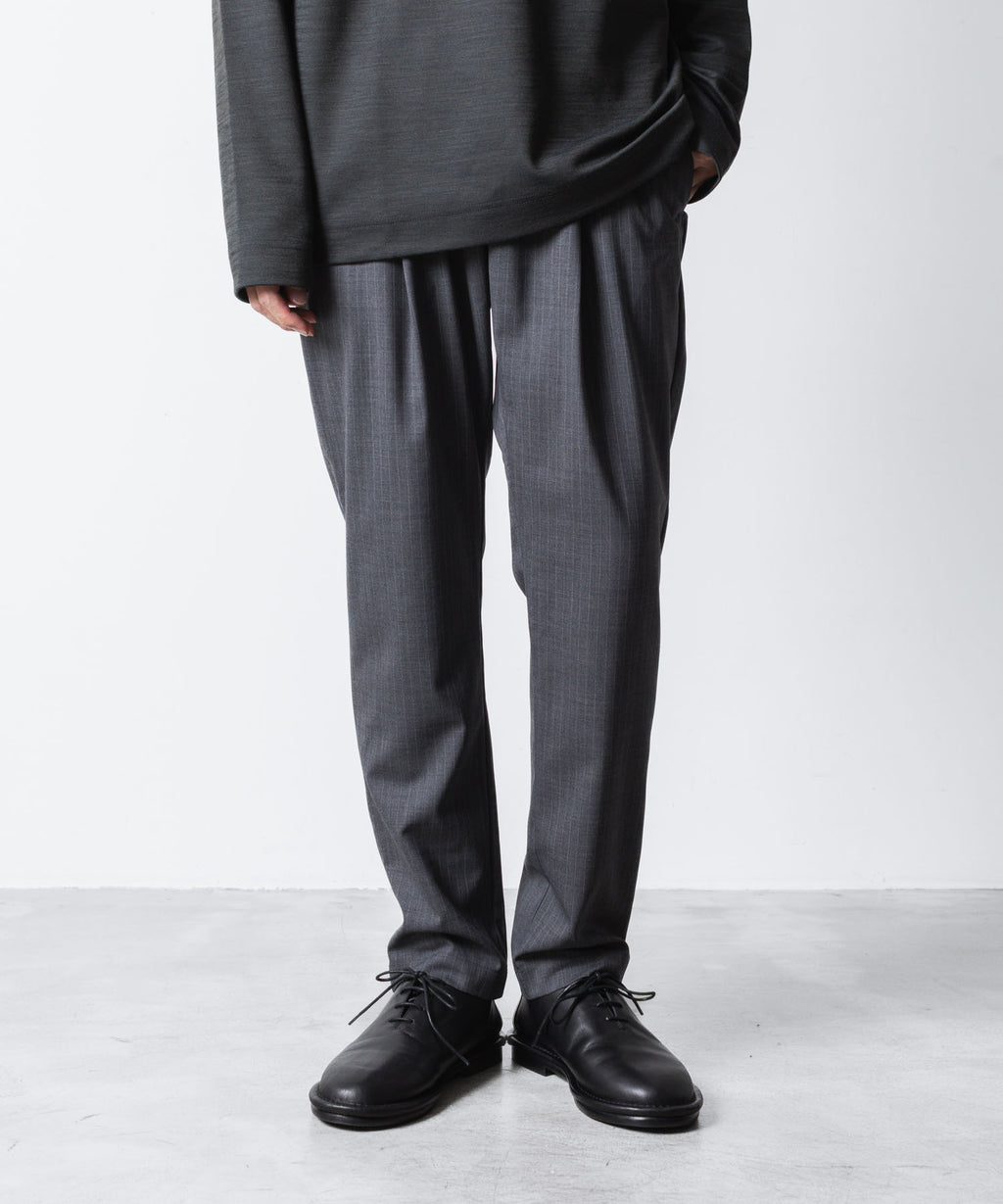ATTACHMENT アタッチメントのT/W/SI STRETCH GABARDINE REGULAR FIT EASY TROUSERS - S.GRAYの公式通販サイトsession福岡セレクトショップ