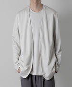 画像をギャラリービューアに読み込む, 【ATTACHMENT】ATTACHMENT アタッチメントのCOTTON DOUBLE FACE COLLARLESS CARDIGAN - L.GRAY 公式通販サイトsession福岡セレクトショップ
