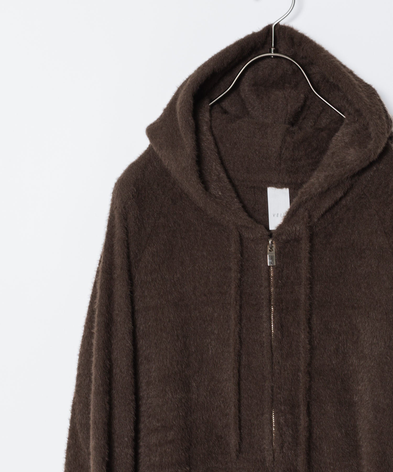 VEIN ヴェインのMALL YARN JERSEY ZIP UP HOODIE - BROWNの公式通販サイトsession福岡セレクトショップ