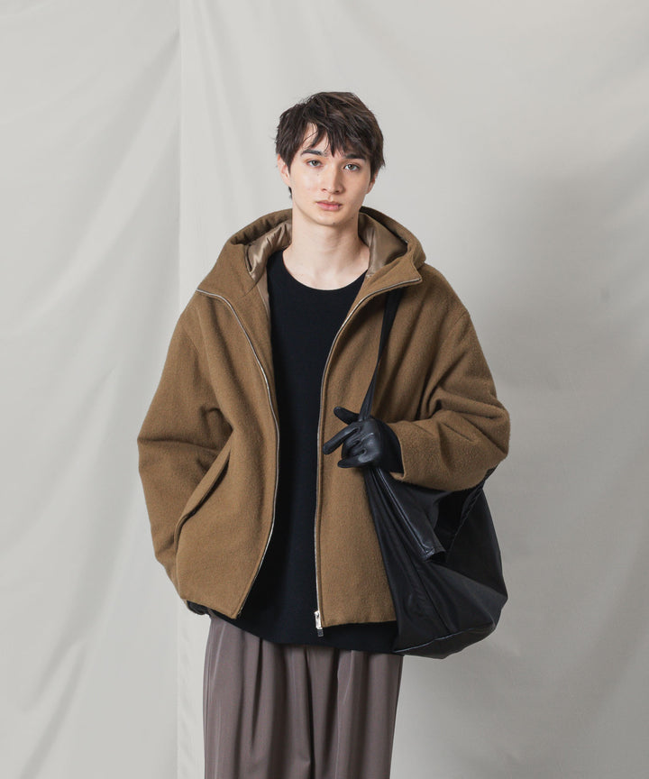 ATTACHMENT アタッチメントのWOOL SHAGGY PADDING HOODED JACKET - CAMELの公式通販サイトsession福岡セレクトショップ