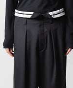 画像をギャラリービューアに読み込む, ATTACHMENT アタッチメントのT/W/SI STRETCH GABARDINE FLAP TROUSERS - BLACKの公式通販サイトsession福岡セレクトショップ
