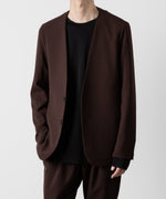 画像をギャラリービューアに読み込む, ATTACHMENT アタッチメントのPE STRETCH DOUBLE CLOTH COLLARLESS JACKET - BROWN 公式通販サイトsession福岡セレクトショップ
