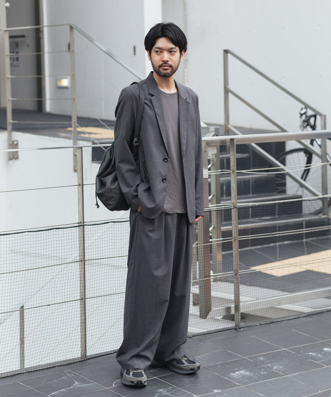 ATTACHMENT アタッチメントのWO/TA STRETCH TRO 1TUCK WIDE TROUSERS - D.GRAYの公式通販サイトsession福岡セレクトショップ