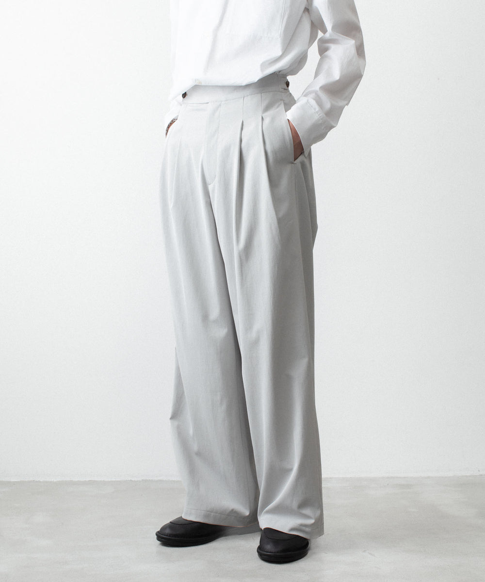 ATTACHMENT アタッチメントのPE/CO/LI DRY TWILL WIDE TROUSERS - L.GRAYの公式通販サイトsession福岡セレクトショップ