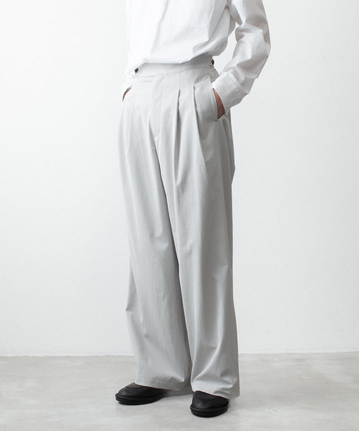ATTACHMENT アタッチメントのPE/CO/LI DRY TWILL WIDE TROUSERS - L.GRAYの公式通販サイトsession福岡セレクトショップ