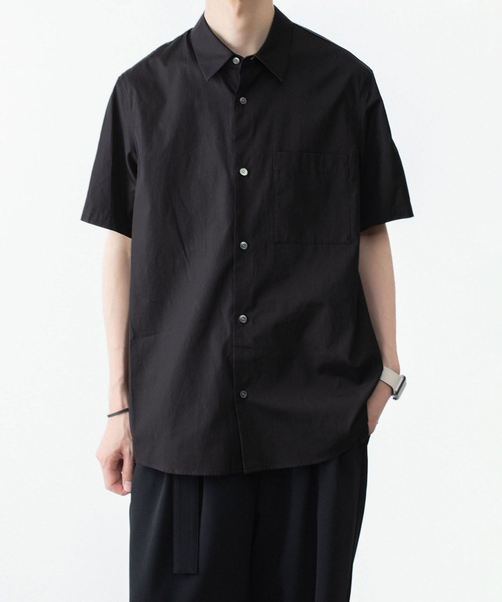 ATTACHMENT アタッチメントの140/2 GIZA BROAD S/S SHIRT - BLACKの公式通販サイトsession福岡セレクトショップ