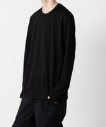 画像をギャラリービューアに読み込む, ATTACHMENT アタッチメントのCOTTON DOUBLE FACE SLIM FIT L/S TEE - BLACK  公式通販サイトsession福岡セレクトショップ
