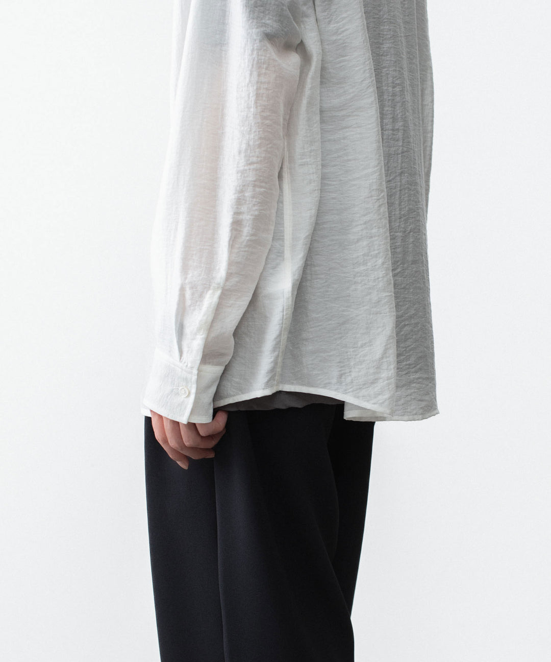 ATTACHMENT アタッチメントのLY/SI LAWN PATCH POCKET OPEN COLLAR L/S SHIRT - WHITEの公式通販サイトsession福岡セレクトショップ