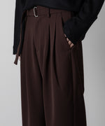 画像をギャラリービューアに読み込む, ATTACHMENT アタッチメントのPE STRETCH DOUBLE CLOTH BELTED TAPERED FIT TROUSERS - BROWN 公式通販サイトsession福岡セレクトショップ
